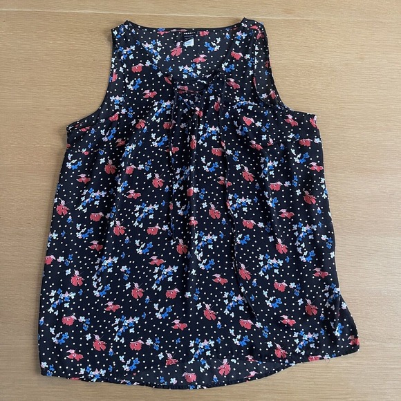 Women's Torrid Floral Lace Up Sleeveless Blouse - Picture 1 of 6